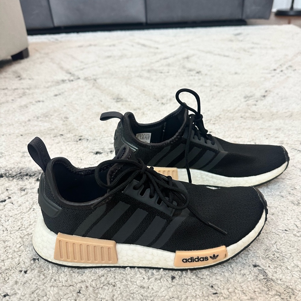 Adidas Black and Tan Sneakers